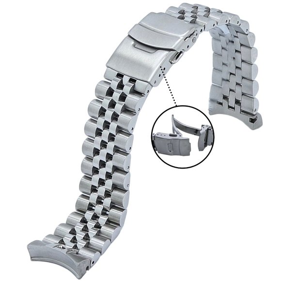 316L Solid Stainless Steel Jubilee Bracelet Made for SEIKO SKX007/009/011 - Picture 3 of 5